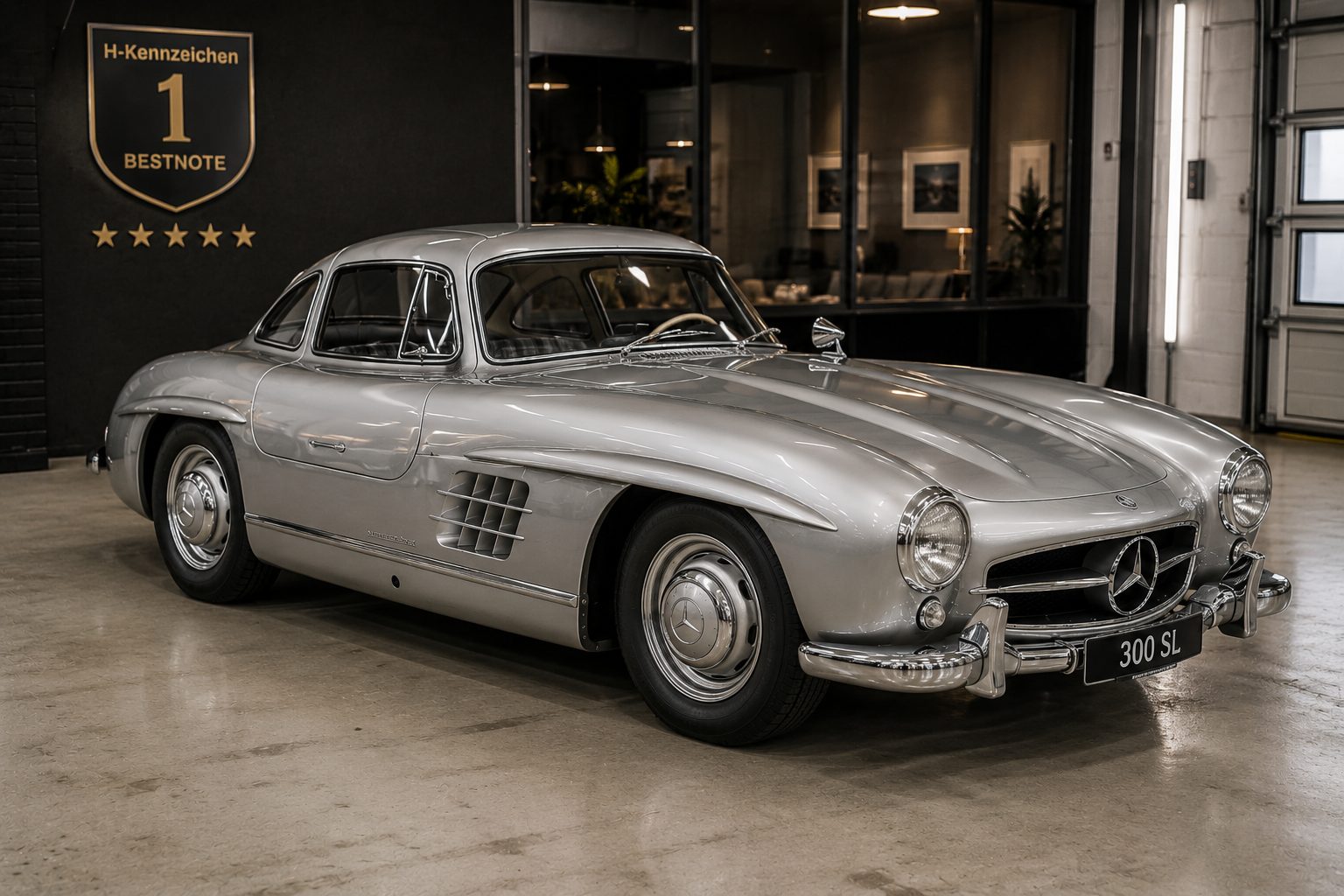 Silberner Klassiker in Zustandsnote 1 im Showroom – Referenz für ein Oldtimer-Wertgutachten